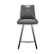 Armen Living Arizona 30" Bar Height Bar Stool in Charcoal Fabric and Black Finish LCAZBACH30 - alternate 2